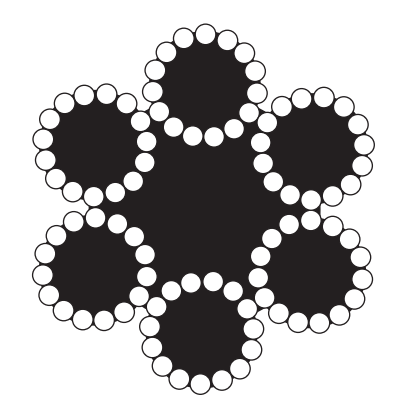 6x15+7FC, Ungalvanized